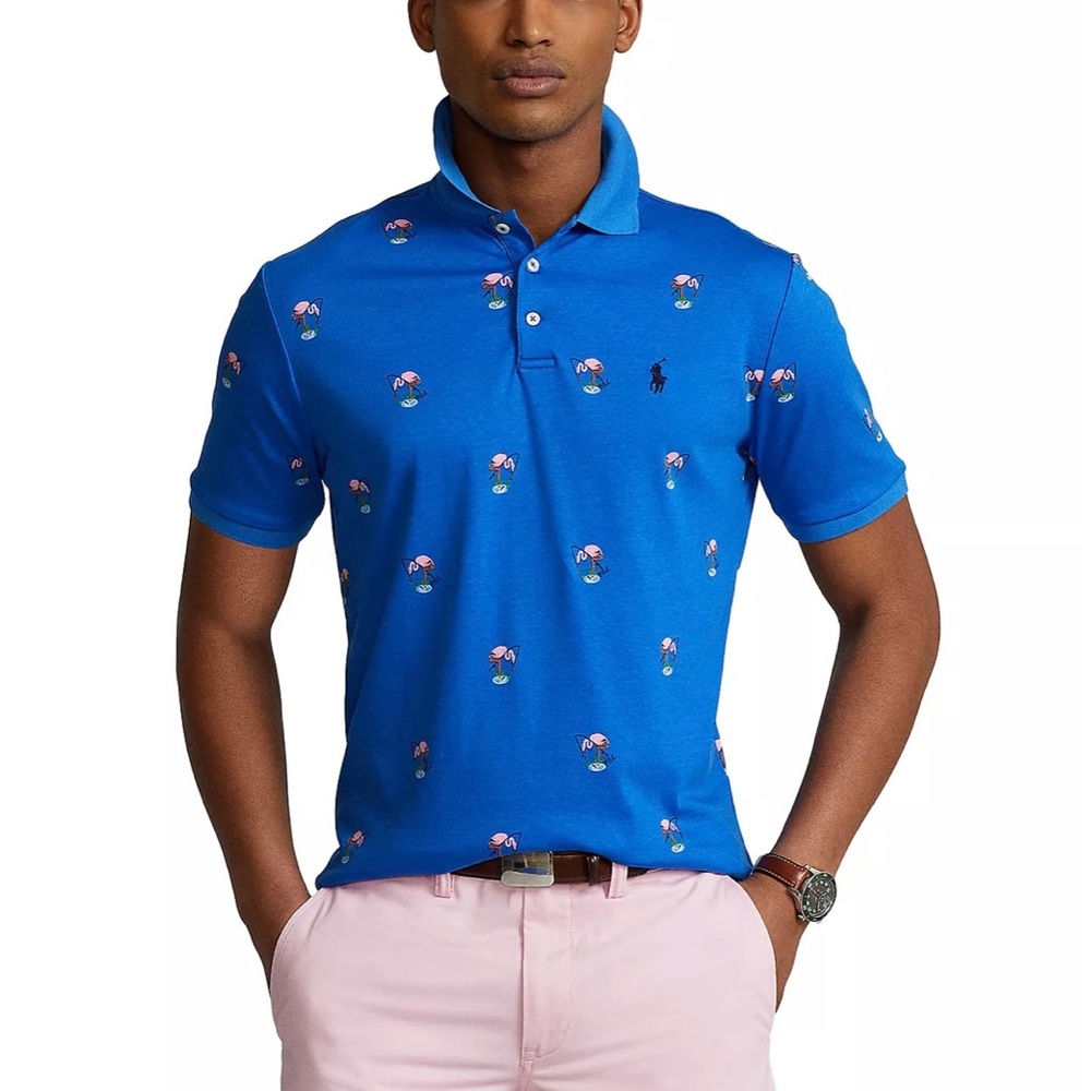 NWT Ralph Lauren Polo Gone Fishing Flamingo Spa Royal
